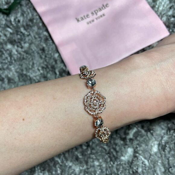 NWT Kate Spade Crystal Rose Bracelet - Picture 2 of 8